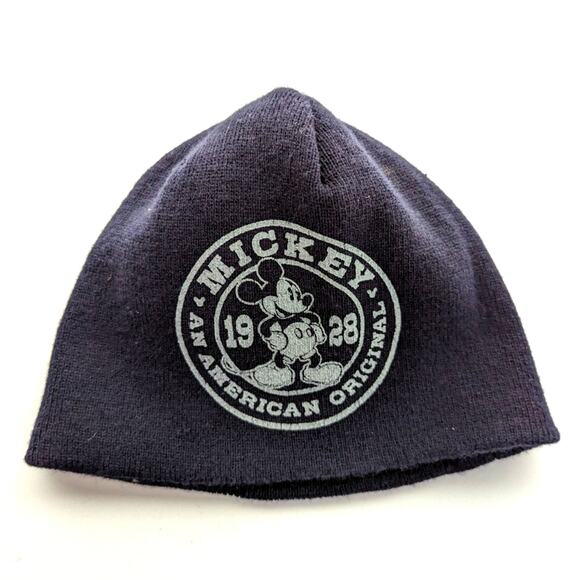 Disney Parks Authentic Mickey American Original Navy Winter Beanie Hat - Picture 1 of 4